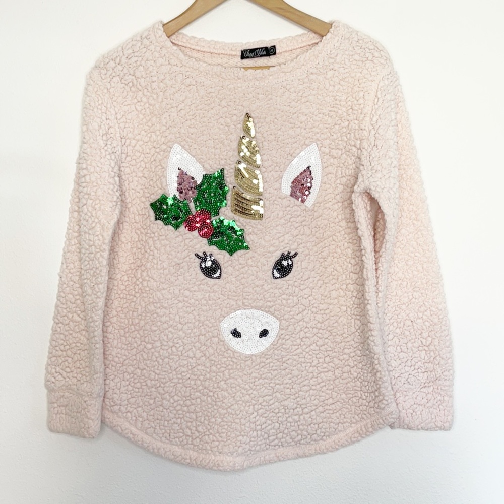 Unicorn Pig fleece Christmas sweatshirt